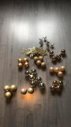 Lot de boules de Noël dorées incassables, Divers, Utilisé, Enlèvement ou Envoi