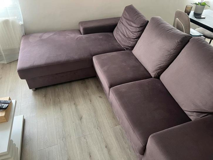 Hoekzetel met chaise longue – goede staat, Huis en Inrichting, Zetels | Complete zithoeken, Zo goed als nieuw, Ophalen