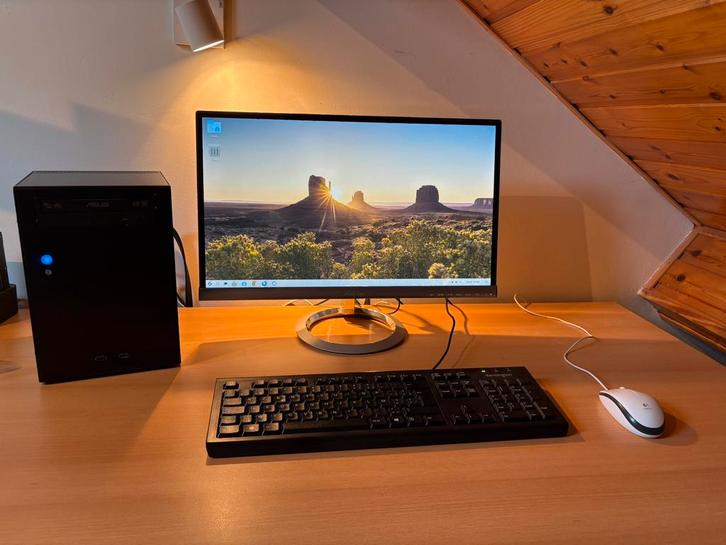 i5 3.1 Ghz, 8GB RAM, 120GB SSD, 23", Wifi 6 Mini ITX, Computers en Software, Desktop Pc's, Gebruikt, 3 tot 4 Ghz, SSD, 8 GB, Met monitor