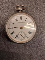 zilveren zakhorloge  5cm, Handtassen en Accessoires, Horloges | Antiek, Zakhorloge, Voor 1900, Zilver, Ophalen
