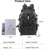 FANDARE Molle militaire rugzak 25L GRATIS LEVERING, Verzenden, Nieuw, Overige merken, Trekking
