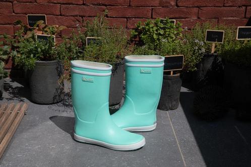 Regenlaarzen Aigle Lolly Pop mintgroen-lagune maat 36 ZGAN, Kleding | Dames, Schoenen, Zo goed als nieuw, Regenlaarzen, Groen
