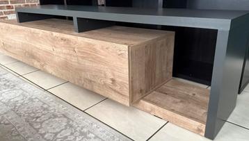 TV-Meubel Bota - Eik/Antraciet - 219x52x45cm beschikbaar voor biedingen