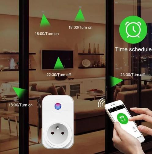 Prise de courant Wi-Fi intelligente, Doe-het-zelf en Bouw, Elektriciteit en Kabels, Zo goed als nieuw, Stekker, Ophalen of Verzenden