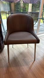 Skai leren stoelen, Huis en Inrichting, Ophalen, Overige materialen, Gebruikt, Bruin