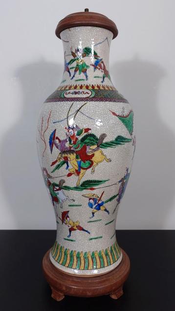 Grand vase chinois Nankin Famille Verte 