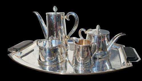 Maison Wiskemann verzilverd thee-/koffieset, Antiek en Kunst, Antiek | Woonaccessoires, Ophalen of Verzenden