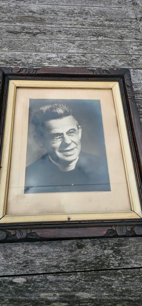 Fotokader Kardinaal Cardijn jaren '50-'60, Huis en Inrichting, Woonaccessoires | Schilderijen, Tekeningen en Foto's, Gebruikt