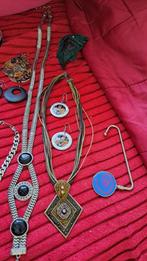 lot bijoux fantaisie collier bracelet boucles d'oreilles.., Ophalen of Verzenden, Zwart