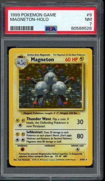 Micro-ondes Holo PSA 7 - 9/102 - Set de base 1999, Envoi, Comme neuf, Cartes en vrac, Foil