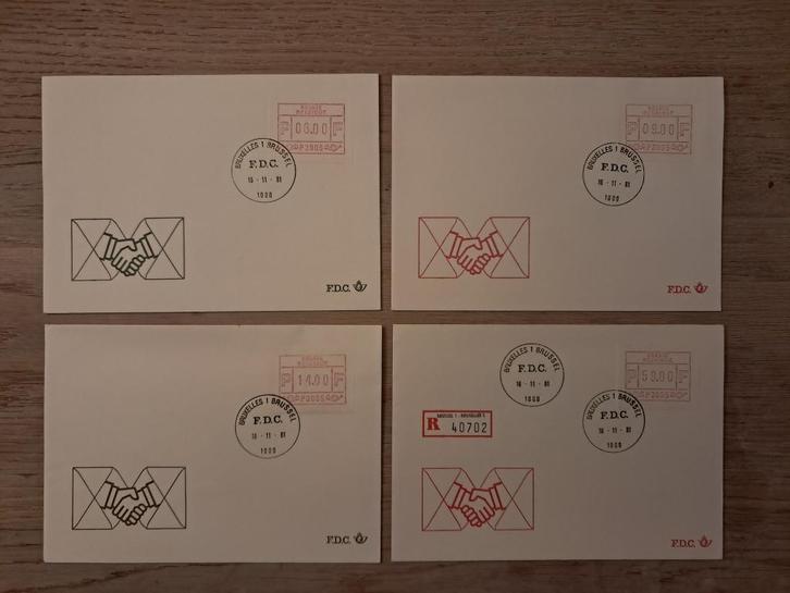 Timbres de Distributeurs, ATM5, FDC série BRX, 16/11/1981, Timbres & Monnaies, Timbres | Europe | Belgique, Affranchi, Oblitération 1er jour