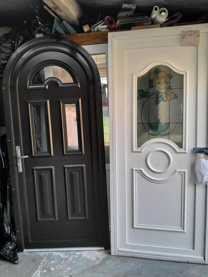 Porte pvc vitré  noir  ou blanche, Bricolage & Construction, Fenêtres & Moustiquaires, Enlèvement ou Envoi