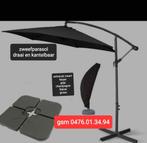 nieuwe zweefparasols incl stervoet  3m, Tuin en Terras, Parasols, Ophalen, Nieuw, Zweefparasol, Kantelbaar