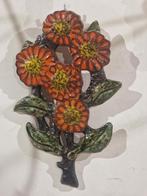 Groot keramische wanddecoratie bloemen , bloem keramiek, Ophalen of Verzenden
