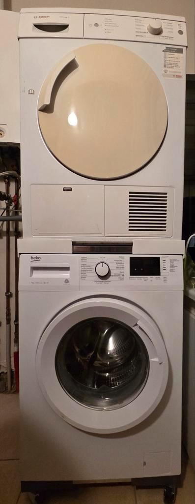 Wasmachine (beko) + Droogkast (bosh) 7kg, Electroménager, Lave-linges séchants, Enlèvement