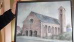 Aquarel St Godelievekerk Ruddervoorde door Renaat Bosschaert, Antiek en Kunst, Kunst | Schilderijen | Klassiek, Ophalen