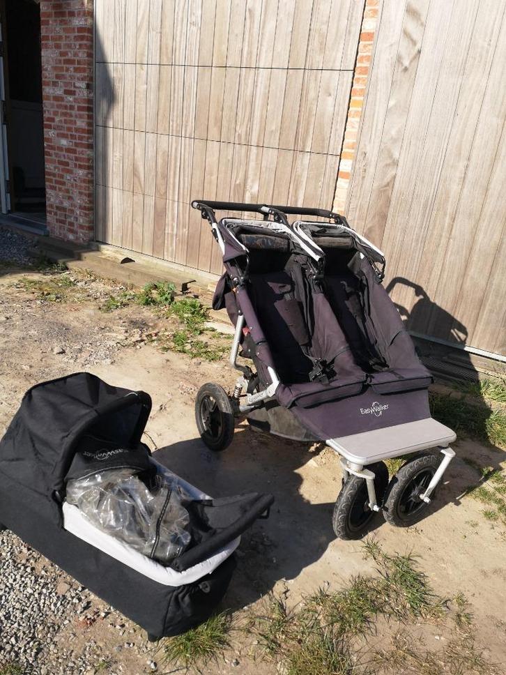 Easywalker buggy duo zwart, Kinderen en Baby's, Buggy's, Gebruikt, Overige merken, Duomodel, Regenhoes, Voetenzak, Ophalen
