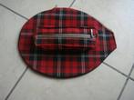 Housse: Raquette tennis " Carreaux rouge"Vintage, Enlèvement ou Envoi, Utilisé, Raquette, Autres marques