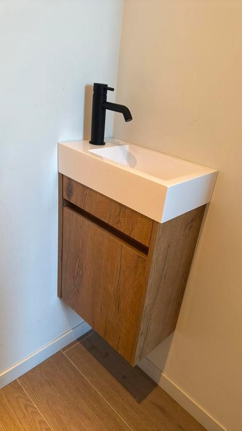 Saqu Florence foutain onderkast 40 x 21.8 x 50cm wild eiken, Huis en Inrichting, Badkamer | Badkamermeubels, Nieuw, Ophalen