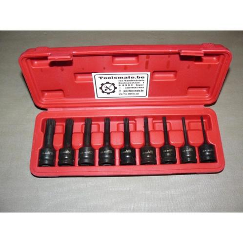 9-delige SPLINE XZN slagdoppen set 1/2" M4 - M16, Auto diversen, Autogereedschap, Nieuw, Ophalen of Verzenden