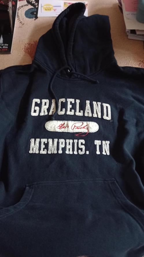 Elvis trui blauw met kap, vorig jaar gekocht in Graceland, Kleding | Heren, Truien en Vesten, Gedragen, Maat 56/58 (XL), Blauw