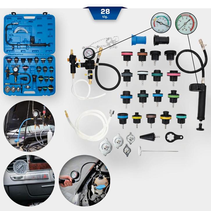 BT521150 | Master Koelsysteem-test en serviceset, 28-dlg, Auto diversen, Autogereedschap, Nieuw, Verzenden
