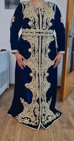 Blauwe kaftan, Kleding | Dames, Gelegenheidskleding, Ophalen of Verzenden, Zo goed als nieuw, Maat 42/44 (L), Blauw