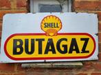 Plaque émaillée Shell Butagaz, Collections, Marques & Objets publicitaires, Comme neuf, Enlèvement ou Envoi