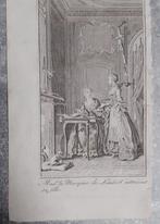 Ancienne gravure+François Gravelot+Marmontel+INEDIT, Antiquités & Art, Art | Eaux-fortes & Gravures, Enlèvement ou Envoi
