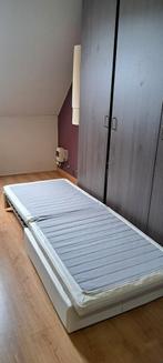 Wit uitschuifbaar bed Ikea (1 persoons), Maison & Meubles, Chambre à coucher | Matelas & Sommiers, Comme neuf, 80 cm, Enlèvement