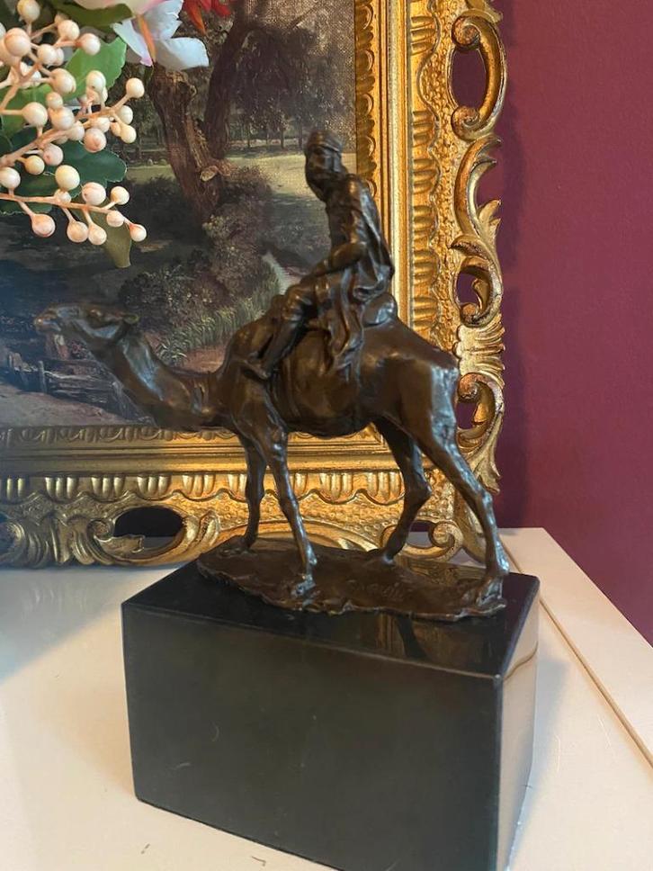 Bronzen Beeld van een Kameel met Ruiter GRATIS LEVERING, Antiek en Kunst, Antiek | Brons en Koper, Brons, Verzenden