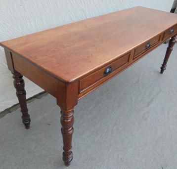 Lange eiken antieke side table  tafel laden                  beschikbaar voor biedingen