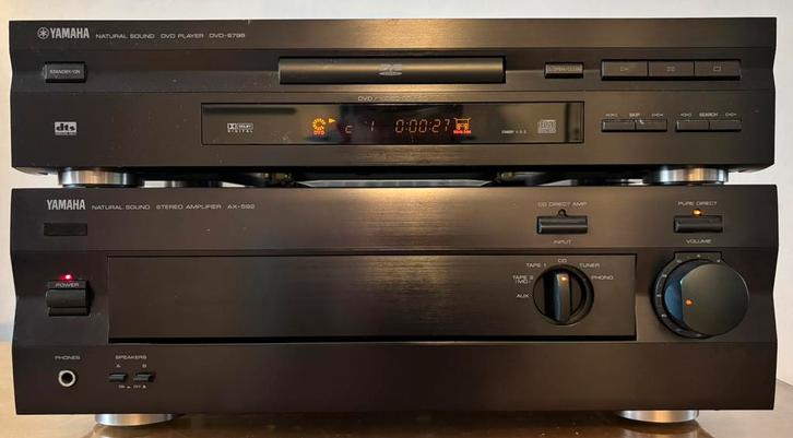 Yamaha AX-592 Versterker & DVD-S796 CD/DVD Speler - Set, Audio, Tv en Foto, Versterkers en Ontvangers, Zo goed als nieuw, Stereo
