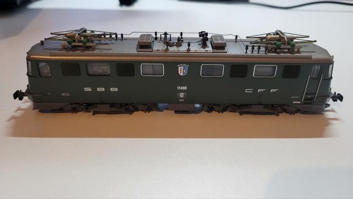 Locomotief HAG Ae 6/6 CFF/SBB 11480 „Montreux” — Zwitserl, Hobby en Vrije tijd, Modeltreinen | H0, Nieuw, Locomotief, Gelijkstroom