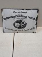 Plaque émaillée Compagnie d’assurance Allemagne, Enlèvement ou Envoi, Utilisé, Panneau publicitaire