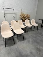 Stoelen in beige teddy stof, Ophalen, Overige kleuren, Zo goed als nieuw, Stof