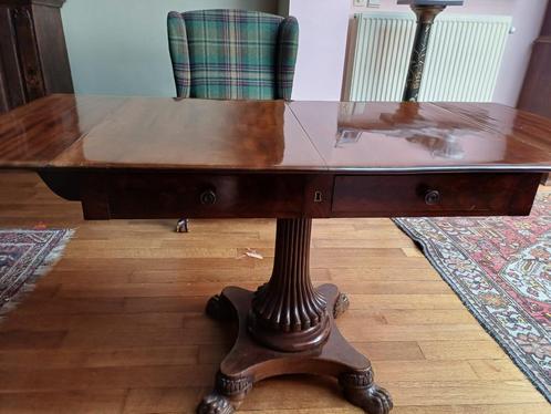 Schaaktafel - Mahonie  1800 - 1830, Huis en Inrichting, Tafels | Salontafels, Gebruikt, 75 cm of meer, 50 tot 100 cm, 100 tot 150 cm