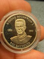 zilver herdenkingsmunt Boudewijn, Ophalen of Verzenden, Zilver