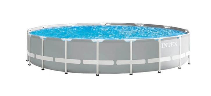 Intex zwembad 610 x 132 rond / Prism Frame met filterpomp, Tuin en Terras, Zwembaden, Gebruikt, Opzetzwembad, 120 cm of meer, 400 cm of meer
