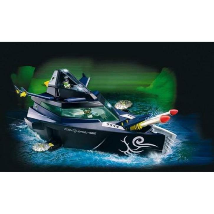 Playmobil Top Agents Robo-gangster actieboot – Set 4882, Kinderen en Baby's, Speelgoed | Playmobil, Zo goed als nieuw, Complete set
