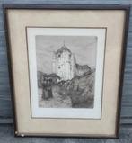 Gravure signe Henri cassiers, Antiquités & Art, Art | Eaux-fortes & Gravures, Enlèvement ou Envoi