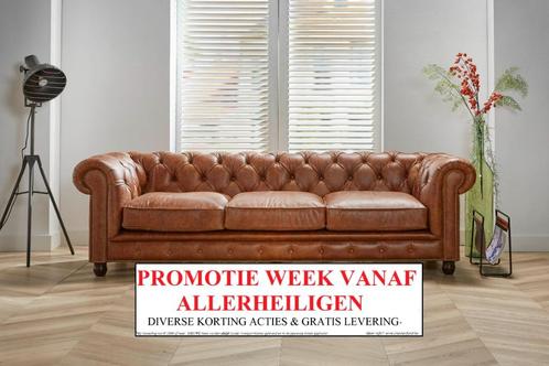 Originele Engelse Chesterfield zetel Delta Chesterfield, Maison & Meubles, Canapés | Salons, Neuf, Enlèvement ou Envoi