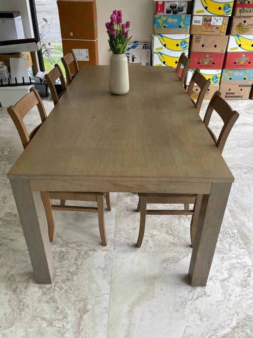 Houten eettafel uitschuifbaar langs 2 kanten, Huis en Inrichting, Tafels | Eettafels, Gebruikt, 50 tot 100 cm, 200 cm of meer