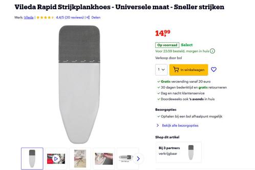 NIEUW - strijkplankhoes / overtrek Vileda Rapid - universeel, Huis en Inrichting, Overige Huis en Inrichting, Nieuw, Ophalen of Verzenden