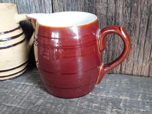 Mooie vintage bruine bandenkan / buikkan  V & BOCH, Antiek en Kunst, Curiosa en Brocante, Ophalen of Verzenden