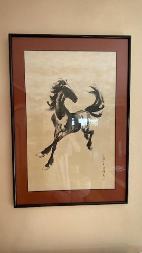 Lithographie/estampe Xu Beihong - Le cheval Circa 1950, Maison & Meubles, Accessoires pour la Maison | Décorations murale, Comme neuf