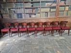 8 Giorgetti eetkamer stoelen, Huis en Inrichting, Ophalen, Bruin, Hout