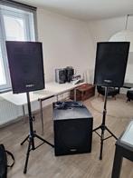 Ibiza sound set (actieve subwoofer + 2 speakers) - 1200W sub, Audio, Tv en Foto, Luidsprekerboxen, Zo goed als nieuw, Complete surroundset