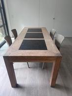 Mooie teak Eettafel, Ophalen, Gebruikt, 200 cm of meer, 50 tot 100 cm