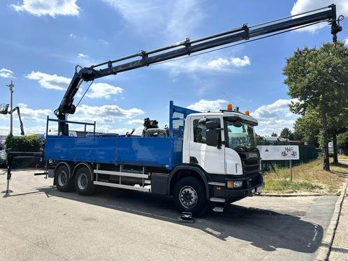 Scania P410 6x4 + CRANE HIAB 166 ES-4 - RETARDER - ROTATOR -, Auto's, Vrachtwagens, Bedrijf, Te koop, ABS, Elektrische ramen, Radio